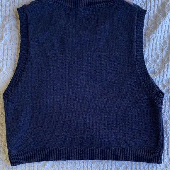 Forever 21 Smiley Face Knit Vest - Yellow and Purple - Picture 9 of 16